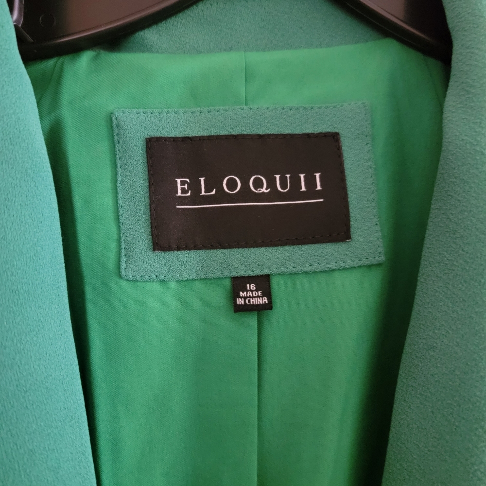 Eloquii Green Blazer Size 16